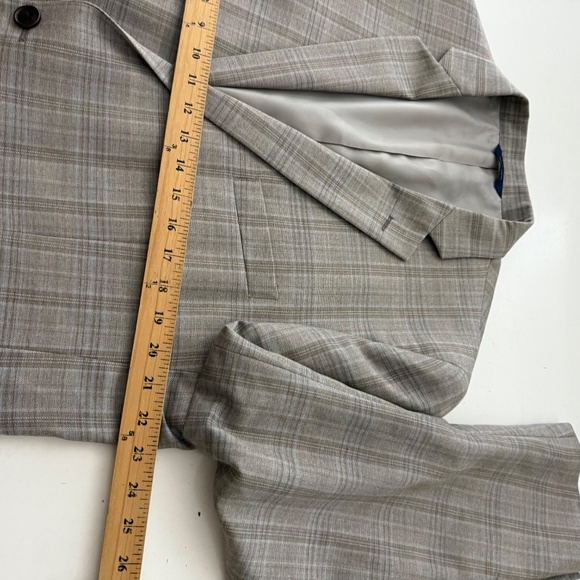 Brooks Brothers Regent Fit Light Beige Plaid 2 Button Blazer Suit Jacket Men 46R - Picture 8 of 13